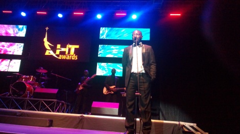 Producer D King announcing Artiste Of The Year Who Wins Recording Rights. 